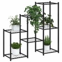 vidaXL Blomsterstativ 83x25x80 cm svart jern