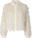 Selected Slwmyline Ls Fluffy Cropped Shirt B   EGRET   40