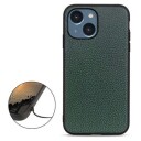 Elegant iPhone 14 Plus Lær Deksel Grønn