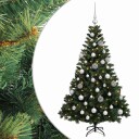 vidaXL Kunstig juletre med kuler 120 cm 150 LED-lys Varmhvit