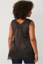 Ellos Plus collection   Bluse med blondedetaljer   Brun