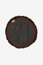 Skinnwille Saueskinnspute Round Curly 4 pakning Brun