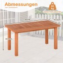 Salongbord i tre med lamellplate innendørs/utendørs 90x45cm