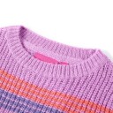 vidaXL Barnegenser stripet strikket lilla og rosa 116