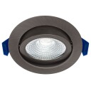 EcoDim ED-10104 LED-downlight Ø75 mm CCT dim to warm gunmetal