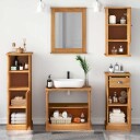 Baderomsinnredningssett 5 pcs honningbrun 37 x 34 x 110 cm