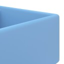 vidaXL Luksuriøs servant overløp firkantet lyseblå 41x41 cm keramisk