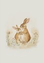 Tender Moment Between Two Rabbits Plakat Plakat / 40x50cm