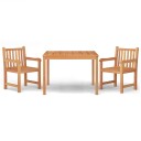 vidaXL Hagespisegruppe 3 deler heltre teak