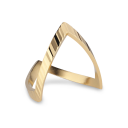Jane Kønig Reflection V Ring 18 kt. Gullbelagt sølv RVR01-G-AW2000_50 - Dame - 925 sterling silver