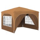  Pop up Festtelt 290 x 290 x 245 cm Beige