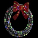  Krans med LED  stripelys Flerfarget 90 cm Akryl