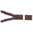 YKK Delbar Glidelås Antikk Messing 50cm 4mm Brun