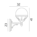 Norlys - Bologna Up Utendørs Vegglampe Klar/Svart