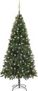 vidaXL Kunstig juletre med LED og kulesett 210 cm grønn