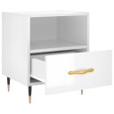 vidaXL Nattbord høyglans hvit 40x35x47,5 cm konstruert tre