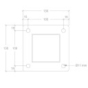 Stålstolpe PLUS med Fot og Stolpedeksel/Bolter 8 x 8  cm Lengde: 1500 mm