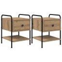 vidaXL Nattbordskap 2 stk. Artisan eik 35 x 36,5 x 47 cm