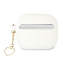 Guess Gua3lschsh Airpods 3 Cover Biały/White Silicone Charm Heart Collection