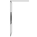 Dusjvegg svart 90x195 cm klart ESG-glass