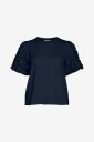 Vila Topp viOnesca O neck S/S Top Blå