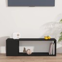 vidaXL TV-benk svart 100x24x32 cm sponplate