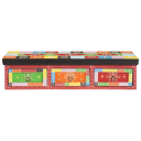  TV skap med skuff Flerfarget 100 x 30 x 24 cm Massivt mangotre