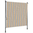  Utendørs rullegardin gul og hvit 150x270 cm stoff og stål 368774