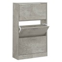 vidaXL Skoskap betonggr? 63x24x103 cm konstruert tre