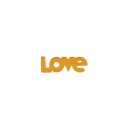 I Love Earring Forgylt-Sølv Sterling 925 Onesize
