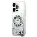 Karl Lagerfeld Hardcase Liquid Glitter til iPhone 14 Pro 6.1" Sølv/Sølv
