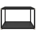 vidaXL Salongbord svart 60x60x35 cm herdet glass