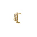 Stine A Jewelry Coco Earring Gullfarge Hvit