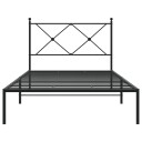  Sengeramme i metall med hodegavl svart 100x200 cm 8721012373815