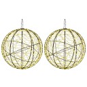 vidaXL Julefiniallys 2 stk. 1000 LED-lys Varmhvit Diameter 40 x 42 cm
