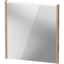 Duravit D Code speil med lys øverst 650 x 700 mm marmorert eik