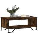  Salongbord røkt eik 100x51x40 cm konstruert tre 848481