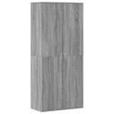  Skoskap grå sonoma 80x39x178 cm konstruert tre