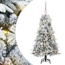  Kunstig sammensatt juletre med 150 LED grønn 120 cm PE og PVC