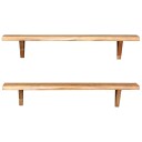 vidaXL Vegghyller 2 stk 90x20x16 cm heltre akasie