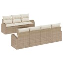 Hagesofa Set 8 pcs Beige 55 x 55 x 37 cm polyrotting
