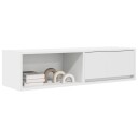TV benk hvit 100x31x25,5 cm konstruert tre