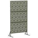 vidaXL Personvernsvegg 100 x 50 x 180 cm Stål Olivengrønn