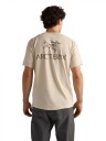 Arc"teryx Men"s Kragg Sl Cotton Bird Word Short Sleeve Shirt Sea Salt/mongoose XL