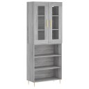 vidaXL Highboard grå sonoma 69,5x34x180 cm konstruert tre 8720845481414
