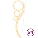 vidaXL Kuleformede taulys 4 stk varmhvit 111,5x35x4,5 cm