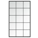 vidaXL Veggspeil svart 100x60 cm metall