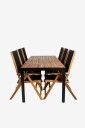 Venture Home   Spisegruppe Bois med 6 spisestoler Little John   Brun