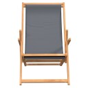 vidaXL Sammenleggbar strandstol heltre teak grå