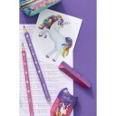 Blyantsett Unicorn Viskelær Spisser Rosa